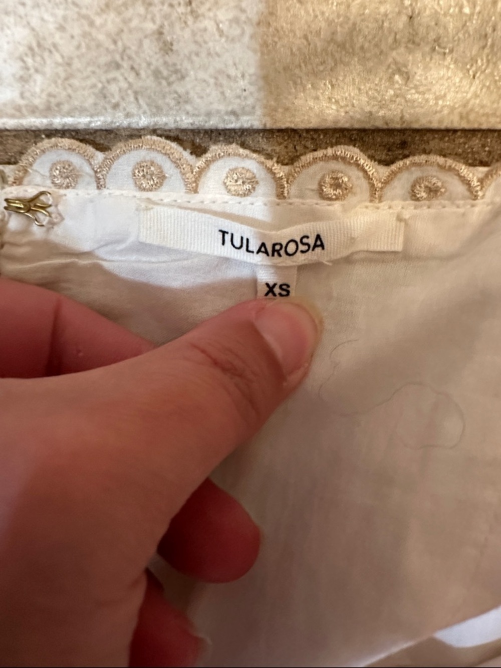 Tularosa Poppy Tiered Button Front Corset Midi Dress XS Vanilla Bean - Picture 3 of 9